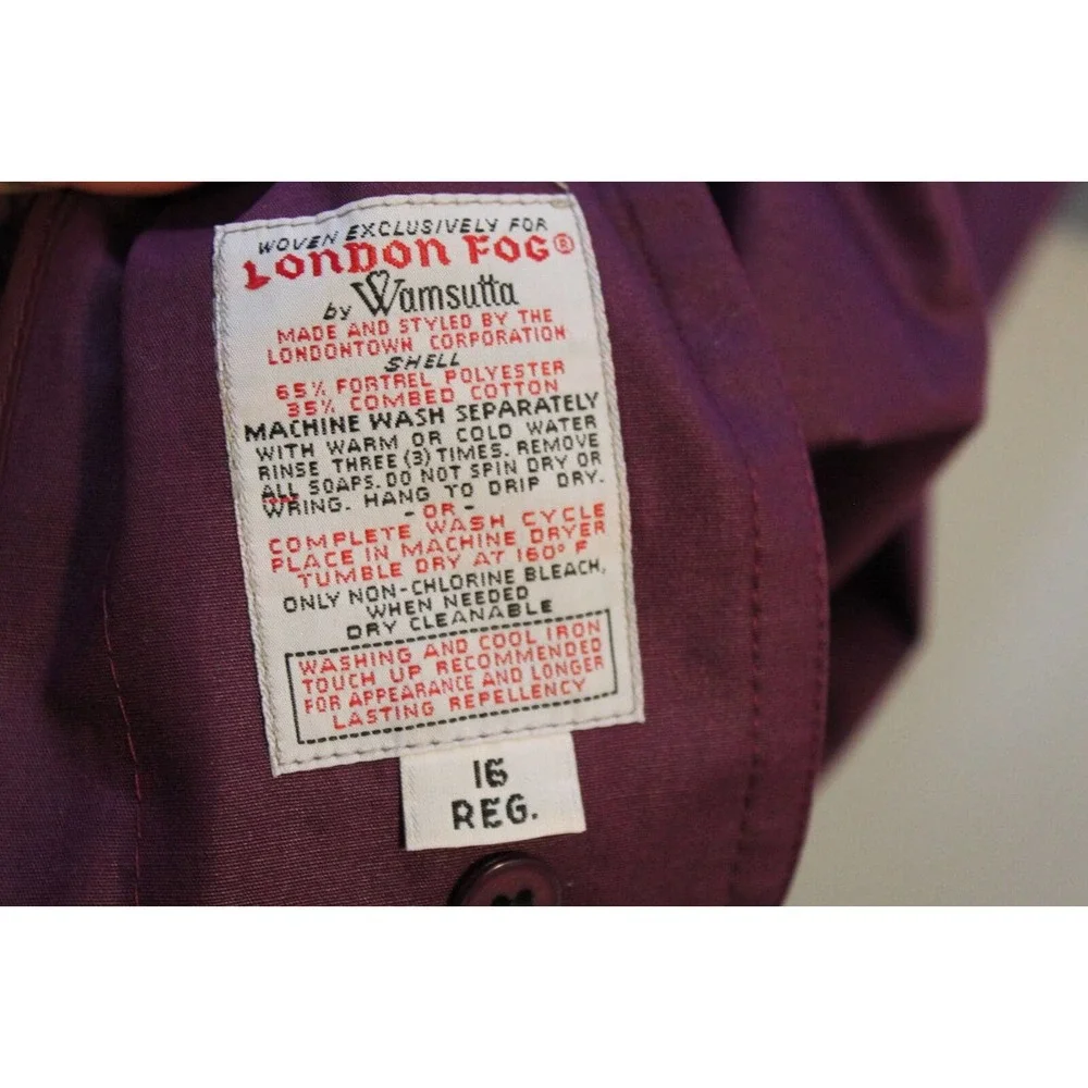 NWT London Fog Marta Trench Coat Royal Amethyst Purple Women's Size 16 H14297 - Picture 12 of 16